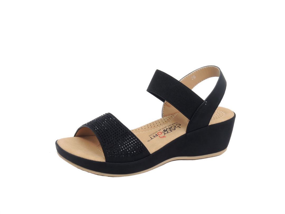 SANDALES CHIC - FELICITY 01 BLK - Lady Comfort