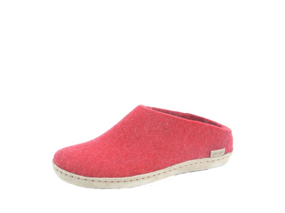 PANTOUFLES - OPEN HEEL RED - Glerups